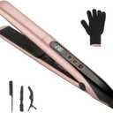 Hair Straightener Iron, Professional Ceramic Flat Iron Straightener for Less Frizz, Shinier & Smoother Hair & Curls, Hair Styling Tools (Rose Gold)