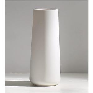 Ceramic Vases - Nordic Minimalism Style Decoration, Elegant Vase for Mantel, Table, Living Room Decoration, White Modern Geometric Decorative Flowers Vases for Home Decor (Large)
