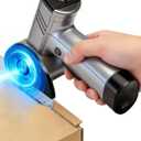 Cordless Electric Cardboard Cutter: 4.2V Brushless Motor Rechargeable LED Display Cardboard Cutting with 2 Blades LED Light Easy and Safe Cutting - Office Tailors Handmade Crafts and Warehouse (Gray)