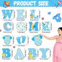 13 Pcs Baby Shower Yard Sign 'welcome Baby' Yard Signs with Stakes, 15 Inch Tall Girl boy Lawn Sign Gender Reveal Outdoor Decoration Welcome Home Newborn Announcement for Party Decorations (Blue)