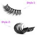 Magnetic Eyelashes Extensions 4Pairs 2Styles Extension Eyelashes Kit, Eyelashes Magnetic Eyelashes With Eyeliner and Tweezer, Natural Look Reusable Magnetic Eyelashes Extensions