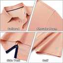 Rouen Mens Polo Shirts Short Sleeve Soft Lightweight Performance Dry Fit Jacquard Casual Collared Golf Polo Shirts for Men (XX-Large, Orange)