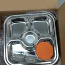 Stainless Steel Salad Container for Lunch,64-oz Portable Salad Bowls with 4-Compartment Bento-Style Tray,Leak-Proof Salad Containes for work picnic(Orange)