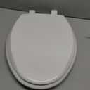 Mayfair Cassel Slow-Close, Premium Hinge, White & 1880SLOW 000 Caswell Toilet Seat will Slowly Close and Never Loosen, ELONGATED, Long Lasting Plastic, White