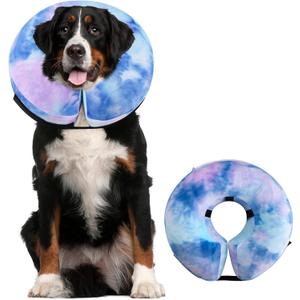Dog Cone, Y-blue Dog Cone Collar Inflatable Dog Neck Collar Recovery E-Collar Alternative, Dog Donut Collar After Surgery for Dogs and Cats(Purple Blue, XL)