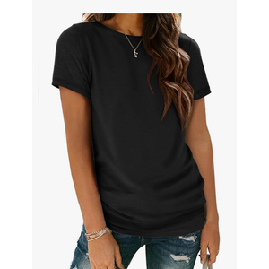 ATHMILE Womens T Shirt Summer Tops Short Sleeve Fashion School Teachers Clothes 2025 Spring Beach Vacation Trendy Black, XXL