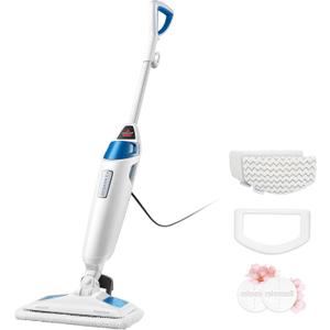 BISSELL Steam Mop 1940A PowerFresh Floor Steam Cleaner for Hard Wood & Tile with Natural Sanitization, Easy Scrubber, Variable Steam, 12” Cleaning Path