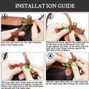 SOPROM Crossbody Strap for Longchamp Mini Bag, Strap Kit for Long Champ Le Pliage(Width:11mm,Color:Brown&Gold)