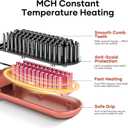 Go Brush Pro Hair Straightener Brush Upgraded Cordless Ionic Anti-Frizz Styling Brush Pro 3 Temp Settings Type-C Charging Portable Mini Straightener for All Hair Types