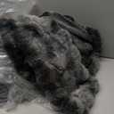 Faux Fur Throw Blanket, 1000GSM Fluffy Soft Bubble Blanket for Couch Bed, Cozy Plush Warm and Thick Blanket, Fuzzy Rabbit Throw for Living Room Bedroom 50''*60'' Tie-Dye Grey