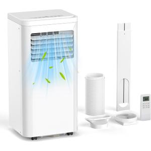 ZAFRO 10000BTU Portable Air Conditioner - 3-in-1 Cooling, Dehumidifier & Fan, 3 Speed, Remote Control, 24-Hour Timer, LED Display