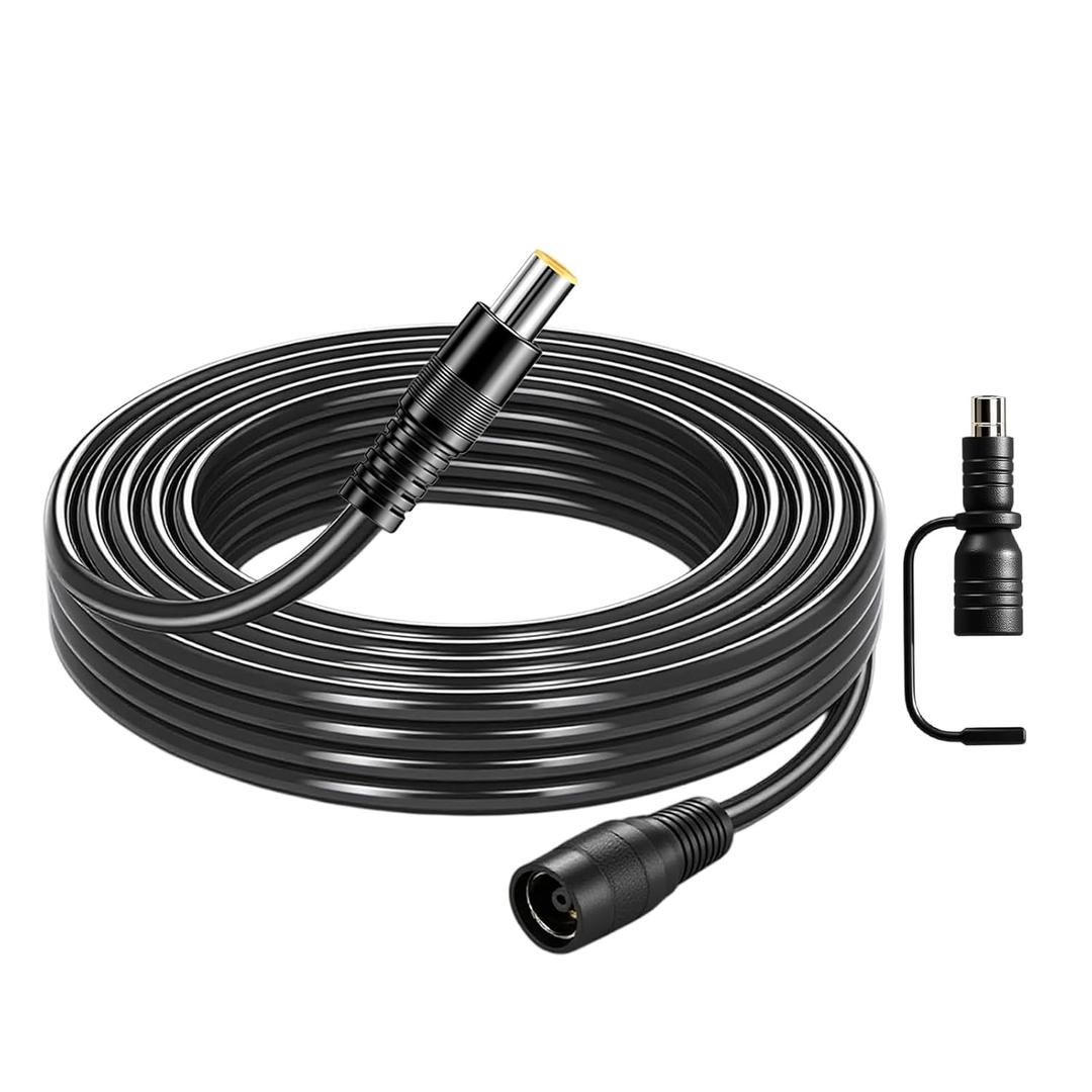 25FT 14AWG DC 8mm Extension Cable Female to Male with DC 7909 to 8020 Adapter for Jackery GZ Yeti Bluetti Solar Panel Connector Solar Generator Power Station