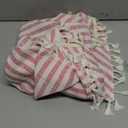 TruDelve Round Tablecloth 60 Inch Red and White Striped Cloth Tablecloths Circle Outdoor Picnic Table Cloth Round Cover (Red,60",Round)