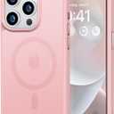 MOCCA Strong Magnetic for iPhone 14 Pro Case, [Compatible with Magsafe][13FT Military Drop Protection] Slim Translucent Matte Shockproof Case for iPhone 14 Pro Phone Case 6.1'', Pink