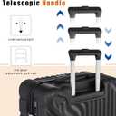 Carry On Luggage Set 22x14x9 Airline Approved, 3 Piece 20 Inch Lightweight ABS Hardside Suitcases with Spinner Wheels and TSA Lock