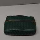 Trendy Woven Crossbody Purse Square Box Bags Women Shoulder Bag Cute Satchels Mini PU Leather Top-Handle Tote Handbag, Dark Green