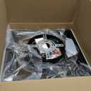 LEDIARY Caged Low Profile Ceiling Fans with Lights and Remote, Rustic Square Flush Mount Ceiling Fan, 6 Speed and Reversible, Small Farmhouse Bladeless Ceiling Fan for Bedroom, Kitchen, Dining Room (Wood Grain)