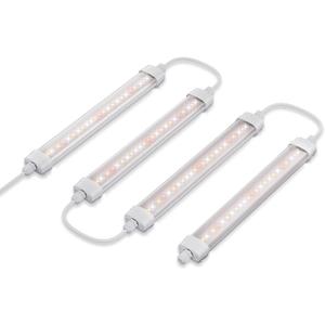Spider Farmer Glow30 LED Grow Lights Kits, Sunlike Full Spectrum Integrated Plant Waterproof Growing Lamp Supplemental Bars for Grow Tent Indoor Greenhouse Plant Seedling Veg Flower, 4-Pack