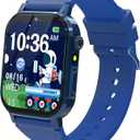 Kids Smart Watch Boys Age 3-12, Smart Watch for Kids with 32 Games HD Touch Screen Camera Video Alarm Music Audiobooks Pedometer Flashlight 12/24 hr Toys Birthday Gifts for Boys Ages 5 6 7 8 9 10 (Blue)
