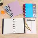 Eagle Discbound A5 Notebook, Customizable Refillable Loose Leaf Planner, Junior Size, Poly Cover, 60 Sheets Ruled/Lined Pages (Black)