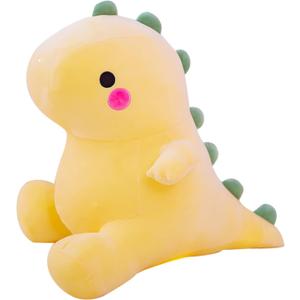 DUANMUL Cute Dinosaur Plush Toys Fat Dinosaur Stuffed Animals Toys Dolls Dinosaur Plush Toy Soft Stuffed Animal Dino Plushies Doll Cute Birthday Gifts for Kids Girls Boys (Yellow,13in) | Fluffy dinosaur stuffed plush toy made of premium soft fabric. Neat stitching, room decoration and daily companion
