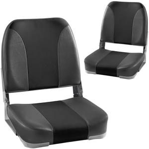 2pcs Boat Seating Grey and Black Low Back Finsh Boat Chairs