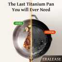 Titanium Pan - 12 Inch Non Stick Titanium Skillet for Cooking | Durable Scratch-Resistant Cookware, Hammered Frying Pan with Lid | Safe for Oven, Induction & All Cooktops