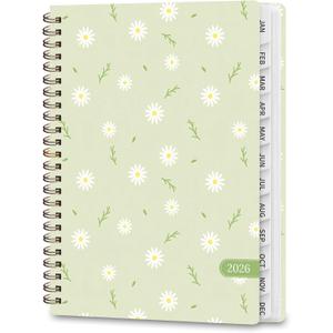 2 x 2026 Planner, Weekly and Monthly Calendar Planner Book, Jan 2026 - Dec 2026, Planning Agenda for Desk Accessories and School Supplies - A5 (6.3'' x 8.5'') (Daisy Garden)