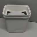 1.8 Gallon Plastic Swing-top Trash Can, Small Garbage Can with Swing Lid, Slightly Gray