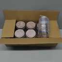 novelinks 16 oz Clear Plastic Jars with Lids, Refillable 16oz Mason Jars with Lids & Storage Containers for Kitchen & Household Use (10 Pack,Rose Gold)
