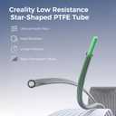 Creality PTFE Teflon Tube 1M, Upgrade Low-Resistance Star-Shaped Inner Channel Design Reduces Resistance by 30%, Support 260°C High Temperatures Printing, Precision Performance in Multicolor Printing