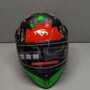 KYPARA Motorcycle Dual Visor Flip up Modular Full Face Helmet with DOT Certification of Impressionism (White Pocker, L)