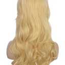 Women Blonde Beehive Wig Long Curly Wavy Bouffant Heat Resistant Synthetic Hair wigs for Womens Vintage Costume Cosplay Halloween Party