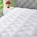 Kayfia Full Mattress Pad, Quilted &Breathable Mattress Topper Full Size with 3D+7D Snow Down Alternative Fill, Cooling Pillow Top Mattress Cover Protector Stretches up 8-21" Deep Pocket -White