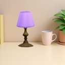 Kichvoe Small Lampshade Replacement Lampshade Cover for Table Chandelier Wall Lamp 3" x 6" x 5" Mini Fabric Lamp Shade for Bedroom and Living Room Decor (Purple)