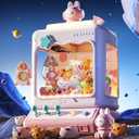 Skirfy Space Claw Machine for Kids, Large Electronic Game Vending Machine,Candy Dispenser Game for Kids，Birthday for Girls Boys(Pink)