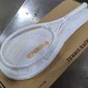 Tennis Racket - Super Value Set with Pre-Strung, Comfortable Handle, 27'' Tennis Racquet for Adults, Includes 3 Tennis Balls, 2 Overgrips and 1 Tennis Bag (White)