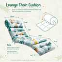 2 Pack Outdoor Chaise Lounge Chair Cushion 75.1 x 22.8 x 4.7 Inches 100% Waterproof Replacement Cotton Patio Pool Lounge Chair Cushion for Outdoor Furniture with Ties,Yellow-Green Leaf