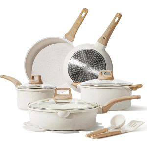 CAROTE 14 Pcs Pots and Pans Set Nonstick,Cookware Set Kitchen Cooking Set with Utensil and Pan Protectors