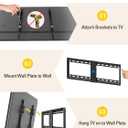 Mounting Dream TV Wall Mount for Most 37-75 Inch TVs, Universal Tilt TV Mount Fit 16", 18", 24" Stud with Loading Capacity 132lbs, Max Vesa 600 x 400mm, Low Profile Flat Wall Mount TV Bracket