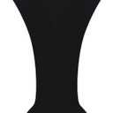 JISEN Cocktail Spandex Fitted Stretchable Elastic Tablecloth 24x43 Inch Black