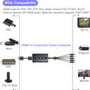 HDMI to Component Converter Cable with Scaler Function, 1080P HDMI to YPbPr Scaler Converter Supports 1080i HD Input for Old TVs