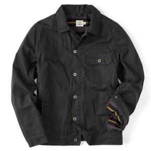 Huckberry Flint and Tinder Men's Flannel-Lined Waxed Trucker Jacket, Water & Weather Resistant Mens Jacket (M)