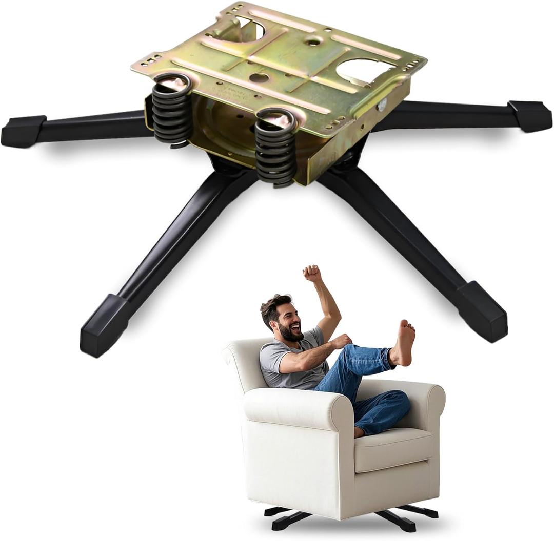 25" Replacement Recliner Base, 360 Swivel Rocker Box Plate for Rocker Recliner,5-Leg Rocking Sofa Accessories