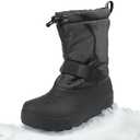 Northside Frosty Insulated Winter Snow Boots for Girls and Boys with Rugged, Water Resistant Nylon Upper, Quick-Drying Lining, Removable EVA Insole, and Durable TPR Outsole - Onyx, 7 Toddler 