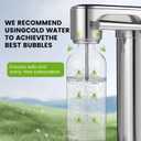 Soda Maker Sparkling Water Maker, Manual Stainless Steel Carbonation Machine for Home, Compatible with 60L Threaded CO Cylinders (Not Included), Water Carbonator with BPA free PET Bottle, Moderate
