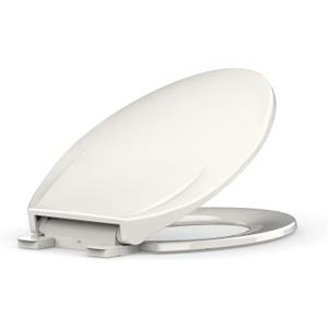 Commercial Toilet Seat, Soft Close Lid, No-Wiggle Bottom Lock, Durable Easy-Clean Plastic, Quick Install, Family Bathroom Solution for Home & Public Restrooms, Multiple Colors & Sizes