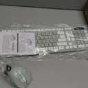 Wireless Keyboard and Mouse Combo, Full-Sized Wireless Keyboard and Adjustable DPI Mouse, 2.4GHz USB Receiver, Silent Keyboard and Mouse for PC, Windows, MAC, Desktop, Laptop (Avocado Green)