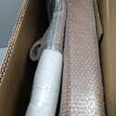 LANDSUN Home Office Chair Mid Back Desk Chair PU Leather Ribbed Executive Swivel Computer Chair with Wheels and Armrests Soft Padded Adjustable Height Conference Task Brown