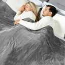 WOOMER Heated Blanket King Size Electric Blanket 90"x 100", Soft Flannel Fast Heating, 10 Heating Levels & 0.5-12H Auto Off, Dual Control, Over-Heat Protection, ETL Certification (Grey)